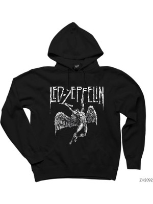 LED Zeppelin Failing Angel Siyah Kapşonlu Sweatshirt Hoodie