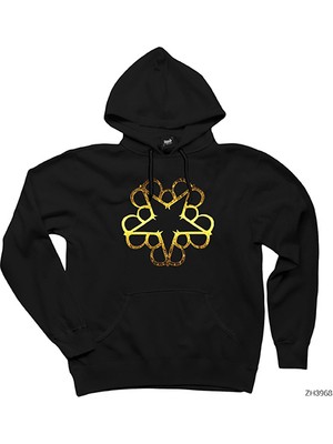 Black Veil Brides Symbol Siyah Kapşonlu Sweatshirt Hoodie