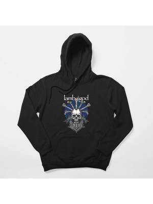 Lamb Of God Bearded Skull Siyah Kapşonlu Sweatshirt Hoodie
