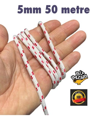 5mm 50 Metre Ipek Halat , Iskota Halat , Salıncak Ipi , Bağlama Ipi - Hamak Ipi