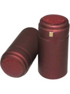 Mediterian Bordo Kapşon 31,5x60 mm Şarap ve Zeytinyağı Şişesi Kapatma, 200 Adet