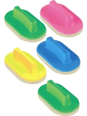 Artlantis Tahta Silgisi Plastik Saplı 5 Adet Beyaz Yazı Tahta Silgisi Okul Sınıf Büro