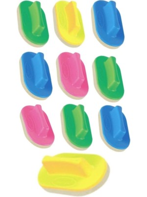 Artlantis Tahta Silgisi Plastik Saplı 10 Adet Beyaz Yazı Tahta Silgisi Okul Sınıf Büro