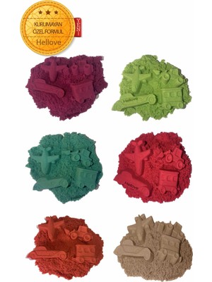 Kurumayan Kinetik Kum 3 Renk 1 kg (350GR*3 Adet) Kinetik Oyun Hamuru