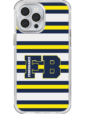 Fenerbahçe Apple iPhone 13 Pro Max Uyumlu Fenerbahçe Kolej Çizgili Lisanslı Telefon Kılıfı