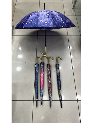 Baskılı Baston Şemsiye ( 16 Telli )