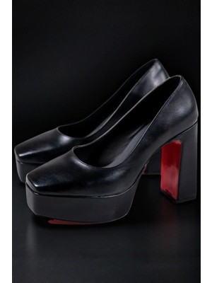 Kadın Moda Bebe Mavi Kalın Topuklu Ayakkabı Stiletto Şık ve Zarif Abiye Ayakkabı