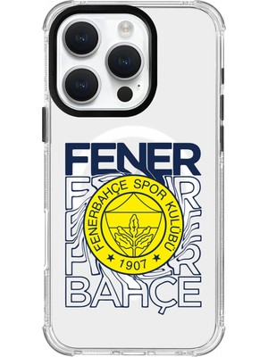 Fenerbahçe Apple iPhone 16 Pro Uyumlu Fenerbahçe Dalgalı Arma Magsafe Lisanslı Telefon Kılıfı