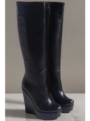 Kadın Moda Dolgu Topuklu Çizme Şık Ve Zarif Abiye Ayakkabı