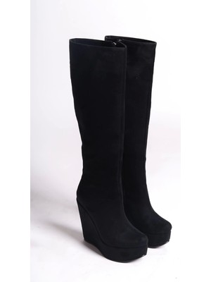 Stil Modern Kadın Dolgu Topuklu Çizme Özel Tasarım Gündüz Gece Abiye Ayakkabı