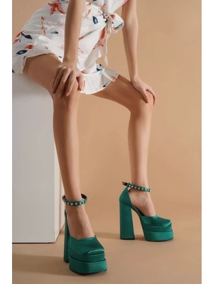 Kadın Elegant Ayakkabı Çift Platform Tasarım Gelinlik Ayakkabı Özel Tasarım Abiye Ayakkabı