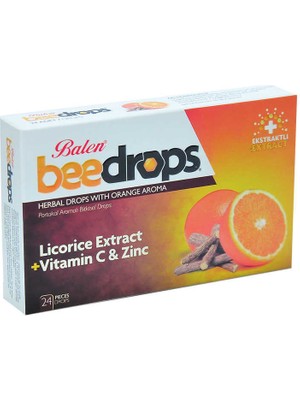 Portakal Aromalı Bitkisel Drops 24ADET