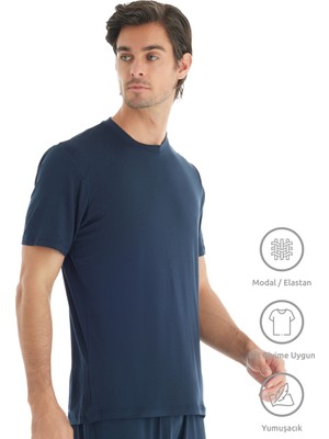 Blackspade Yuvarlak Yaka Düz Antrasit Erkek T-Shirt 9306