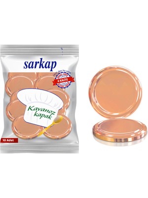 Mediterian 10 adet bronz renkli 82mm metal kavanoz kapağı, şık tasarım, 1 L hacim