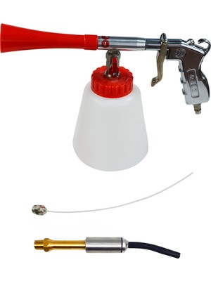 Apex Detay Temizlik Tabancası, Oto Yıkamalar Için Bilyeli Mekanizma ve Kılcal Hortum 3 Parça Set