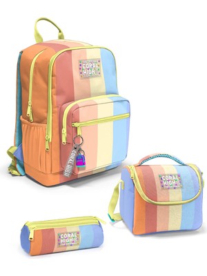 Coral High Renkli Çizgili 3’lü Okul Çanta Seti SET0123680