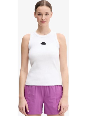 The Nort Face W Slım Rıb Tank Kadın Beyaz T-Shirt NF0A8BVTFN41