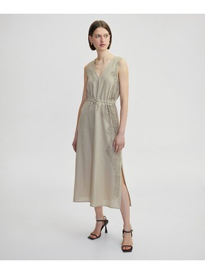 Işlemeli Midi Elbise IS1250002347003