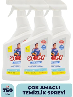 Stop Forte 3'lü Leke Çıkarıcı Sıvı 750 ml Uzun Süreli Koruma Sağlayan Çok Amaçlı Temizlik