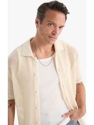 DeFacto Standart Fit Polo Yaka Triko Kısa Kollu Tişört E9483AX25SP