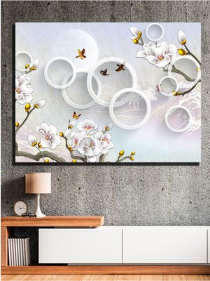 Modern Bahar Halkaları Kanvas Tablo