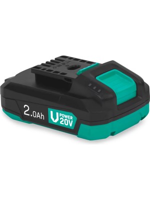 Vonroc Vpower 20V Akü - 20V Li-Lon -2.0 Ah  -Çift ​​yönlü Usb-C Bağlantısıyla