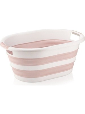 Mediterian Katlanabilir Silikon Çamaşır Sepeti, Hafif ve Pratik Çok Renkli Depolama Çözümü