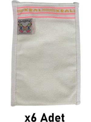 Kral Cosy Beyaz Kral Kese Süper Kalın Çok Sert Banyo Hamam Kesesi 6 Adet