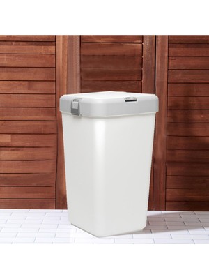 Mediterian Beyaz 40 lt Çok Amaçlı Hafif Çamaşır Sepeti, Şık ve Kullanışlı Tasarım