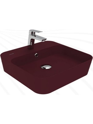 Creavit LP046-00BR00E-0000 Loop Kare Çanak Lavabo - Berry