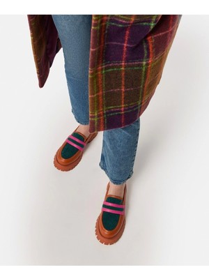 Kürklü Colorblock Ayakkabı