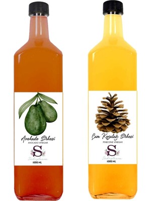 Süheylaana Doğal Avokado Sirkesi 1000 ml - Doğal Çam Kozalağı Sirkesi 1000 ml