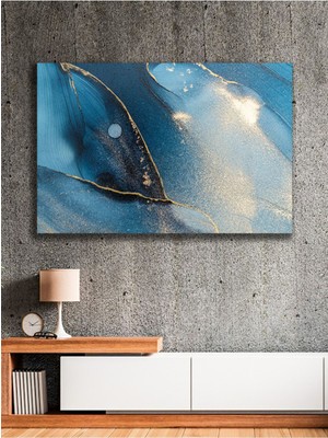 Modern Mavi ve Gold Dansı Kanvas Tablo