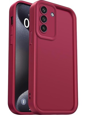 Fibaks Samsung Galaxy A16 Uyumlu Kılıf Kamera Korumalı Yumuşak Dokulu Darbe Emici Bordo Silikon Kapak