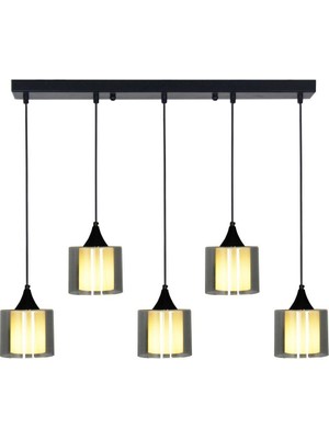 Felipe 5 Li Siyah Kutulu Avize (Çm-5füme)