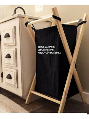 Yedek Çamaşır Torbası Ahşap Kısmı Gönderilmez