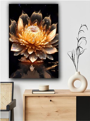 Romantik Lotus Çiçeği Kanvas Tablo