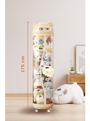 Hzl-Ers Oyuncak Kulesi | 110 Litre Saklama Alanı | Şeffaf Şık Pratik Oyuncak Saklama Kutusu