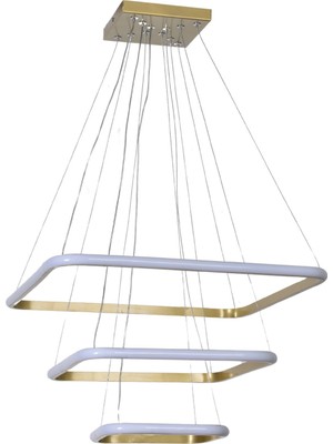 Raul Modern Tasarım Sarkıt Salon Oda Yatak Odası Mutfak Eskitme Renk Beyaz Ledli 3 Lü LED Avize