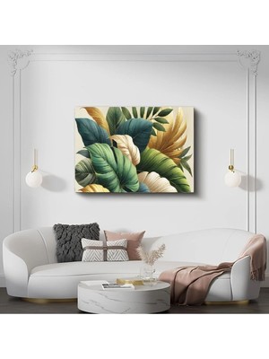 Özel Yağlı Boya Görünümlü Çiçek Kanvas Tablo