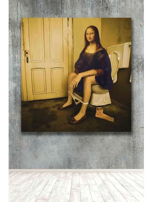 Parody Monalisa Dekoratif Kanvas Tablo