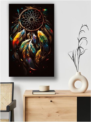 Dekoratif Şık Tüy Kanvas Tablo