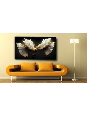 Siyah Taban Dekoratif Kanvas Tablo