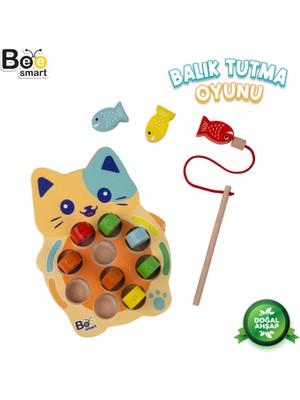 Bee Smart Balık Tutma Oyunu Eğlenceli Montessori Oyuncak Motor Gelişimi
