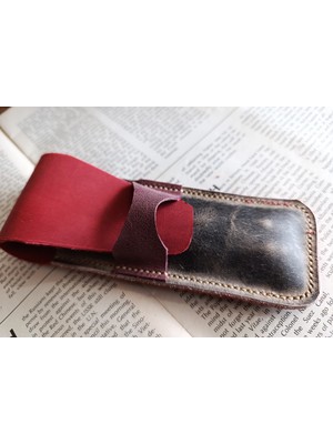 Crazy Hors Hakiki Deri El Emeği Özel Kalemleriniz Için Kalemlik Kalem Kutu 27 cm 6 cm Bbb4