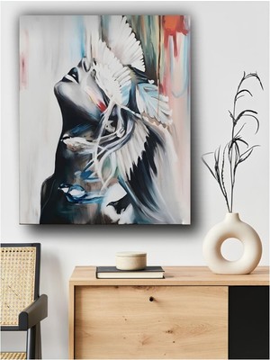 Dekoratif Kadın Kanvas Tablo