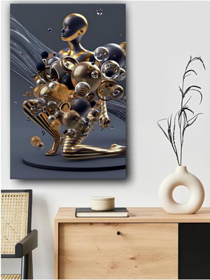 3 Boyutlu Fütüristik Kanvas Tablo