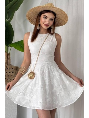 Sıfır Yaka Kolsuz Mini Fisto Kadın Mezuniyet & Abiye Elbise 175