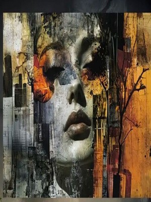 Modern Soyut Portre Kanvas Tablo