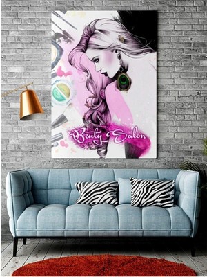 Özel Tasarım Güzellik Merkezi Kuaför Kanvas Tablo